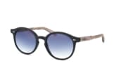 Wood Fellas Solln 10763 black/grey, Round Sonnenbrillen, Schwarz